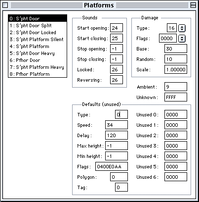 The platforms panel in FUX